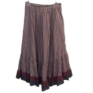 Body English Vintage Womens Peasant Skirt Size 9/10 Ruffle Hem Cottage Boho-Folk